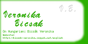 veronika bicsak business card