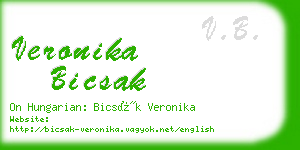 veronika bicsak business card